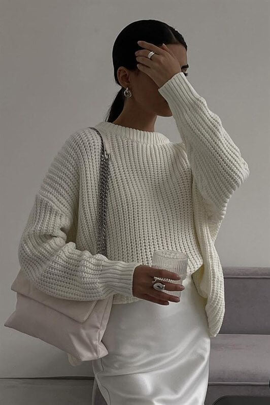 MDX Cream Bicycle Neck Basic Sweater MG1264 - Bornheim