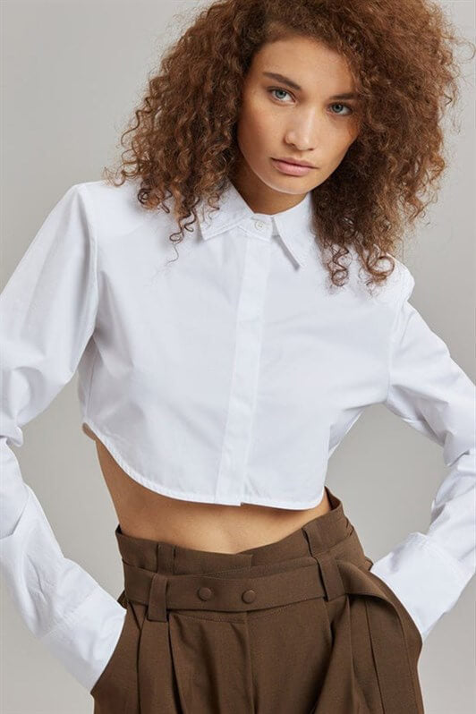 MDX Mad Girls White Short Shirt MG1382 - Farmington