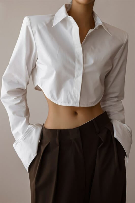 MDX Mad Girls White Short Shirt MG1382 - Farmington