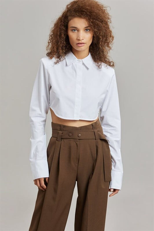 MDX Mad Girls White Short Shirt MG1382 - Farmington