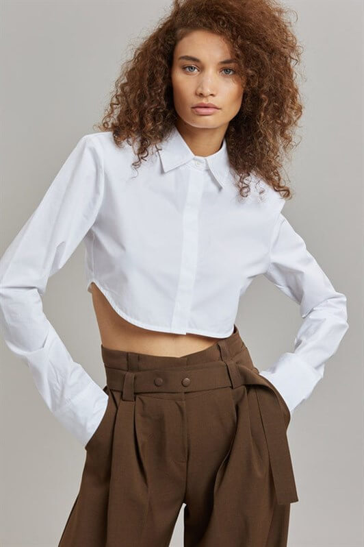 MDX Mad Girls White Short Shirt MG1382 - Farmington