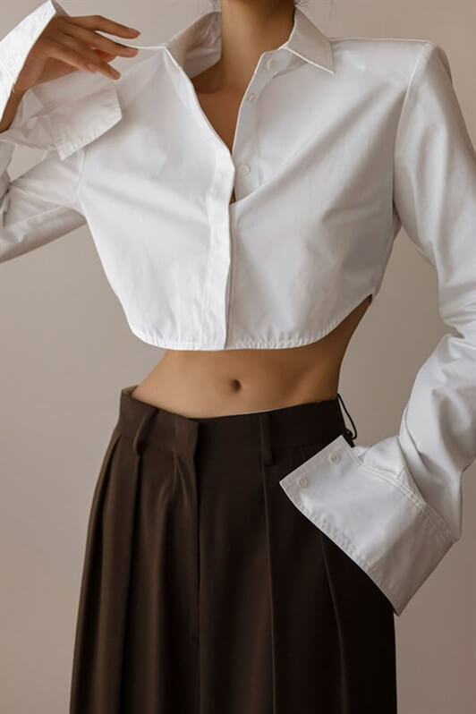 MDX Mad Girls White Short Shirt MG1382 - Farmington
