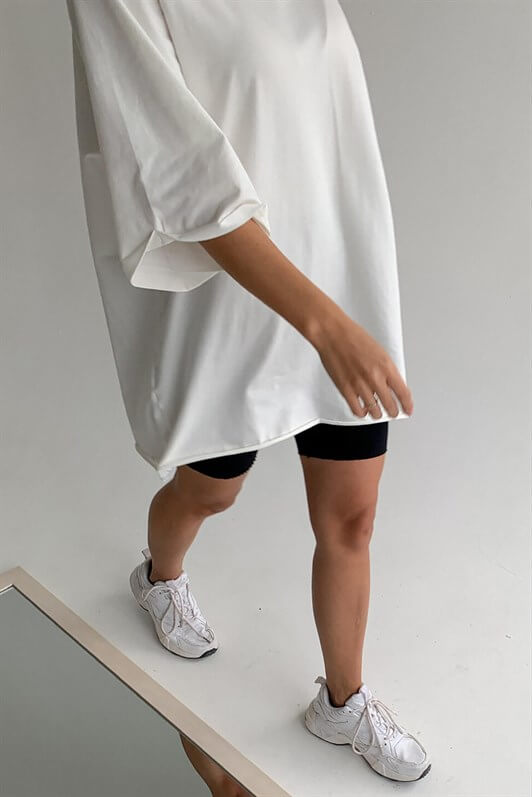 MDX White Oversize Basic Women's T-shirt - Middlesbrough