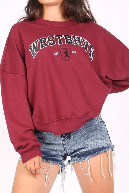 MDX Mad Girls Burgundy Sweatshirt MG1196 - Castellón de la Plana