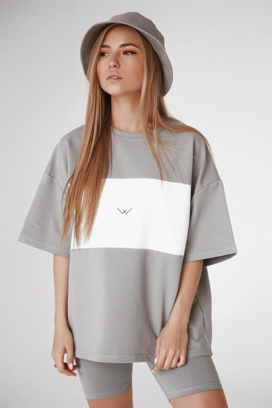 MDX Mad Girls Painted Gray Embroidered T-Shirt MG1421 - Panama City