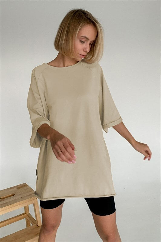 MDX Camel Oversize Basic Women's T-shirt - Bournemouth