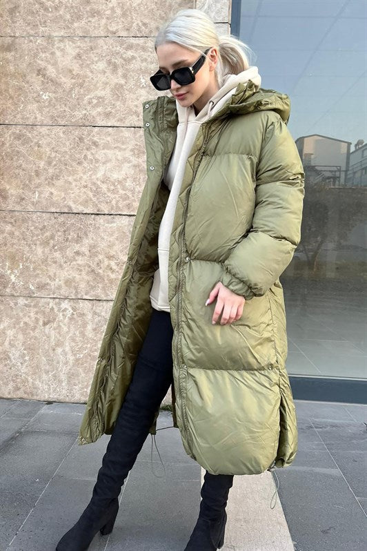 MDX Mad Girls Haki Long Puffer Jacket MG1303 - Schwerte