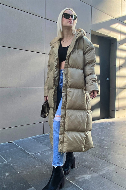 MDX Mad Girls Haki Long Puffer Jacket MG1303 - Schwerte