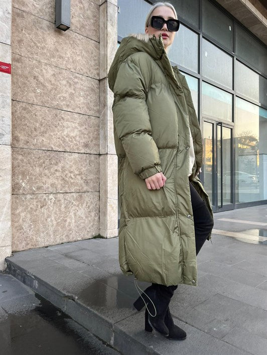 MDX Mad Girls Haki Long Puffer Jacket MG1303 - Schwerte