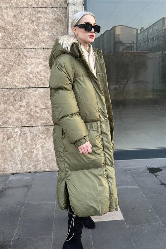 MDX Mad Girls Haki Long Puffer Jacket MG1303 - Schwerte