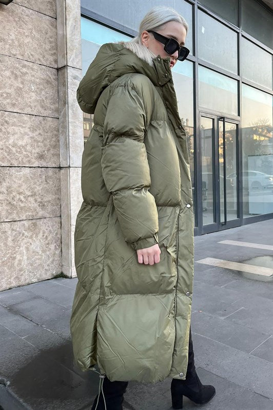 MDX Mad Girls Haki Long Puffer Jacket MG1303 - Schwerte