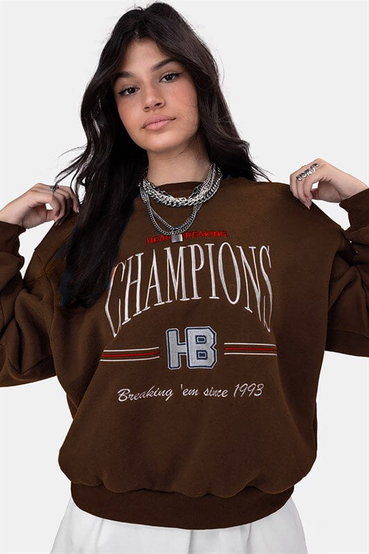 MDX Mad Girls Brown Woman Sweatshirt MG930 - Ibiza