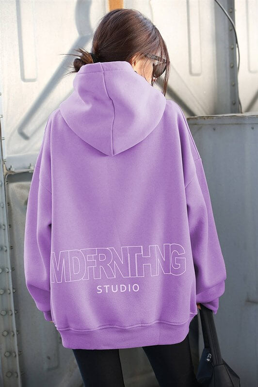 MDX Mad Girls Lila Printed Oversize Sweatshirt MG1287 - Matías Romero
