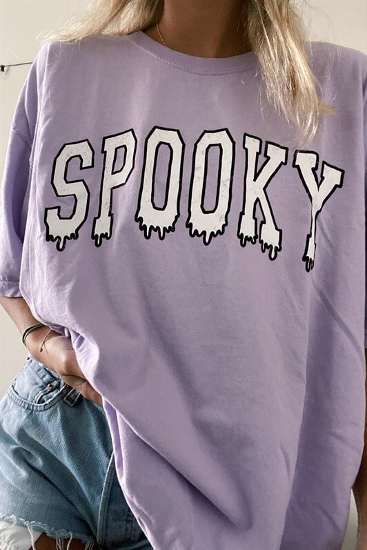 MDX Woman Lilac Printed Oversize T-shirt MG969 - Saint-Ouen