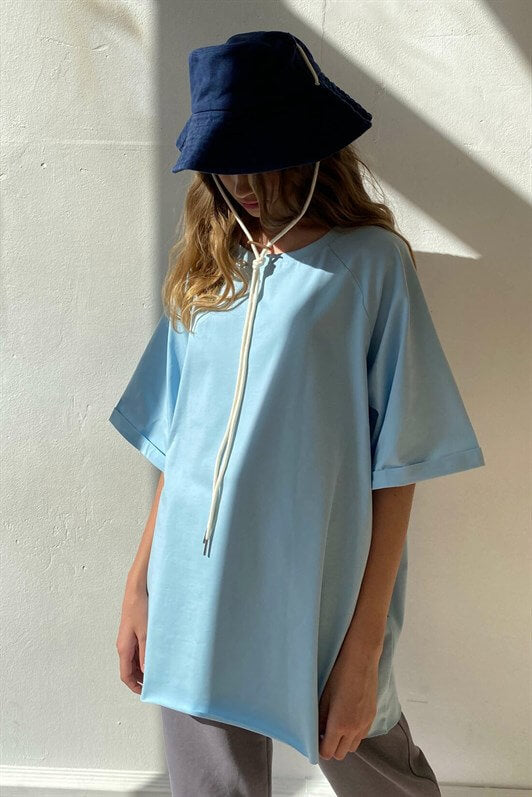 MDX Blue Oversize Basic Women's T-shirt - Lancaster