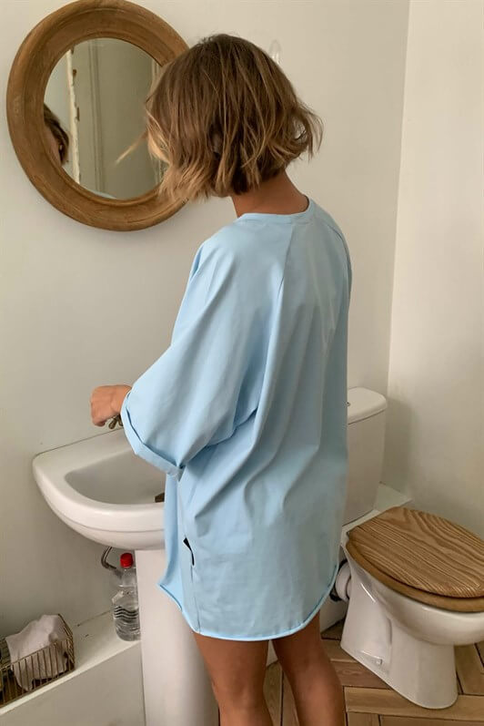 MDX Blue Oversize Basic Women's T-shirt - Lancaster