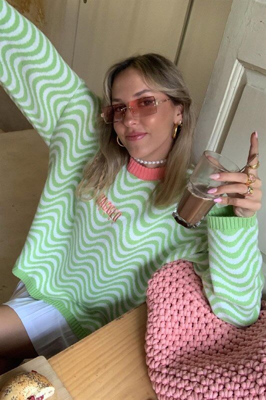 MDX Mad Girls Oversize Green Sweater MG1251 - Ciudad Constitución
