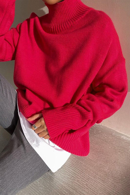MDX Mad Girls Pink Fisherman Collar Sweater MG1252 - Portage