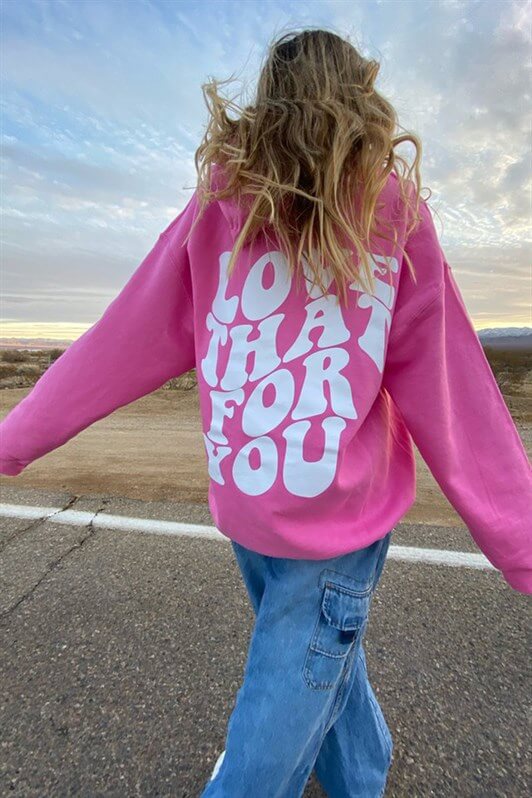 MDX Mad Girls Pink Back Printed Sweatshirt MG1220 - Guadalupe