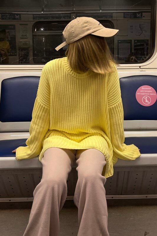 MDX Mad Girls Yellow Oversized Sweater MG1297 - North Shields