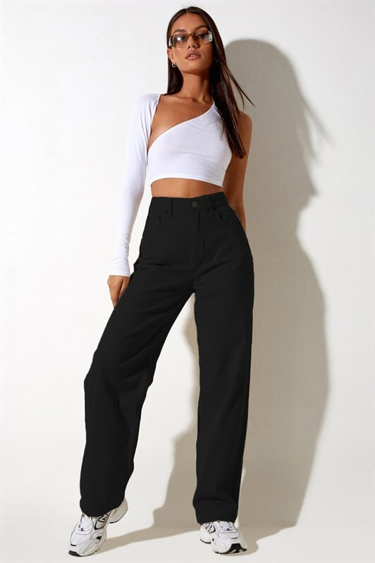 MDX Mad Girls Black Palazzo Jeans Mg1247 - Besançon