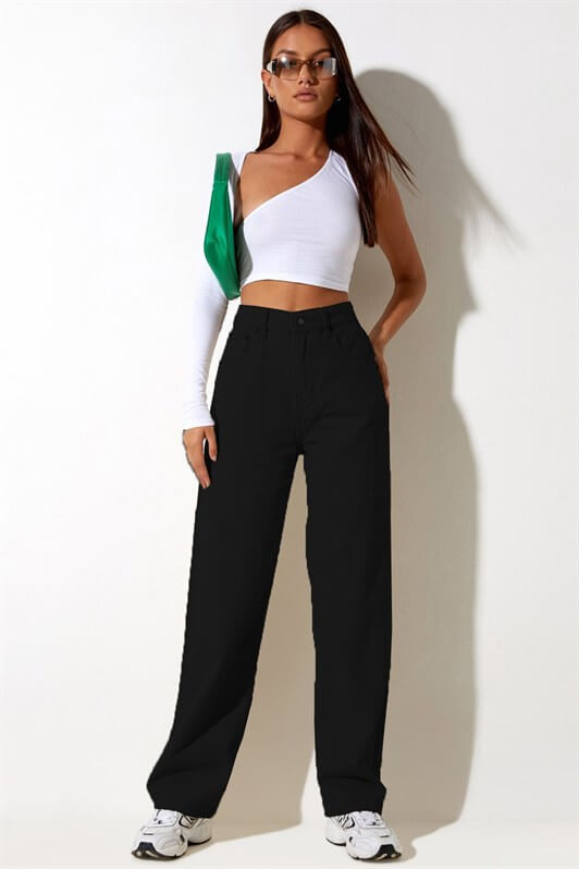 MDX Mad Girls Black Palazzo Jeans Mg1247 - Besançon