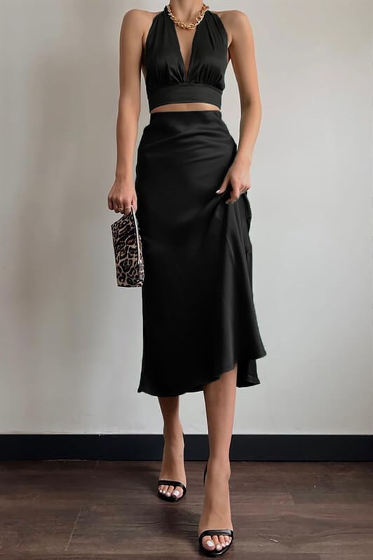 MDX Mad Girls Black Satin Skirt MG1409 - Nuneaton