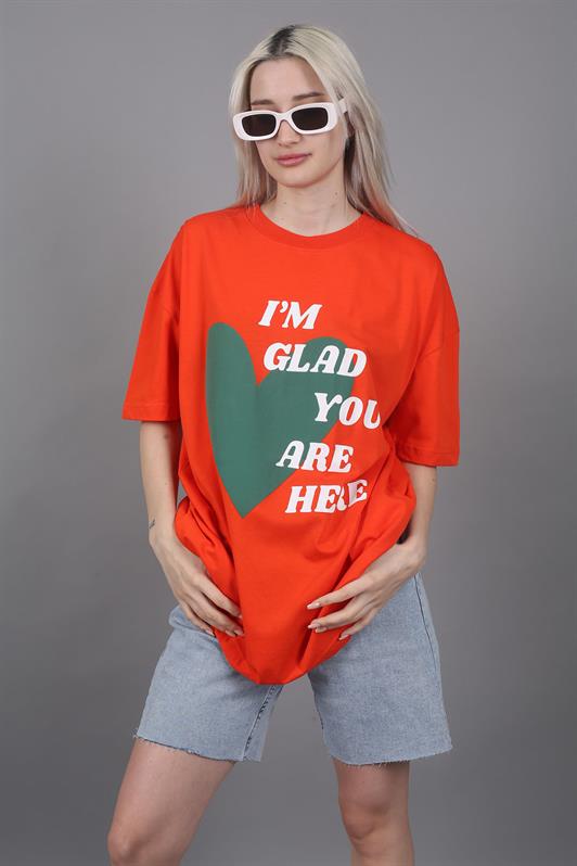 MDX Mad Girls Orange Printed T-shirt Mg1202 - Kovel