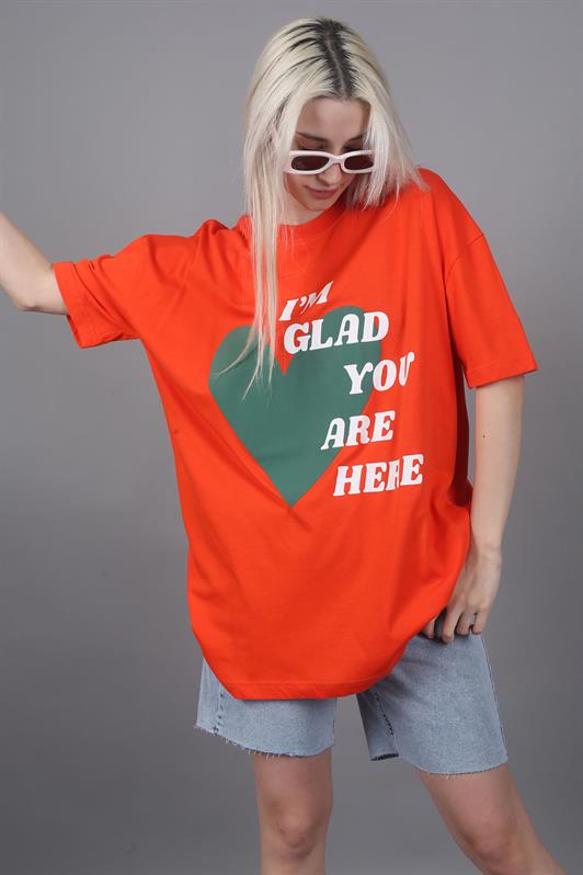 MDX Mad Girls Orange Printed T-shirt Mg1202 - Kovel