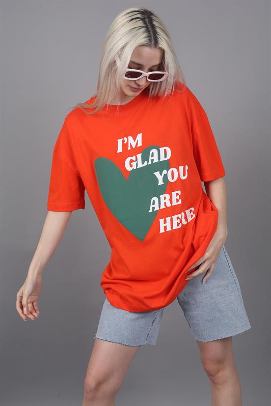 MDX Mad Girls Orange Printed T-shirt Mg1202 - Kovel