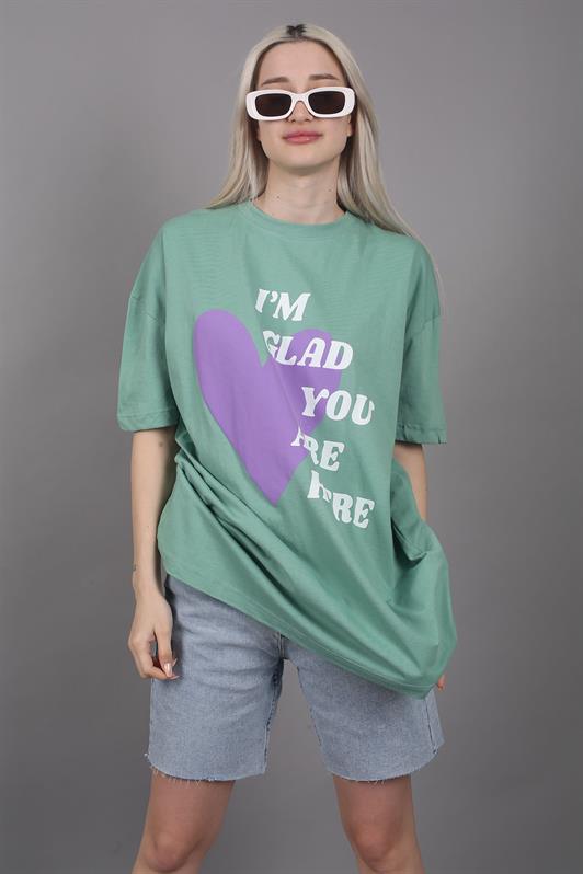 MDX Mad Girls Green Printed T-Shirt Mg1202 - Tiraspol