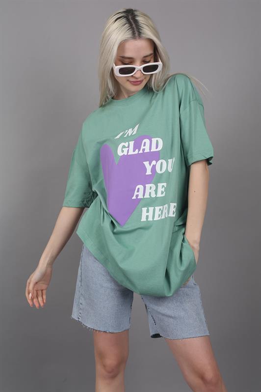 MDX Mad Girls Green Printed T-Shirt Mg1202 - Tiraspol