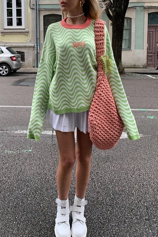 MDX Mad Girls Oversize Green Sweater MG1251 - Ciudad Constitución