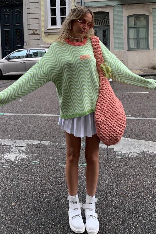 MDX Mad Girls Oversize Green Sweater MG1251 - Ciudad Constitución