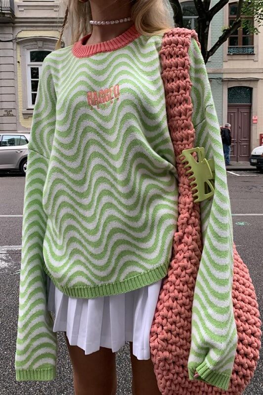 MDX Mad Girls Oversize Green Sweater MG1251 - Ciudad Constitución