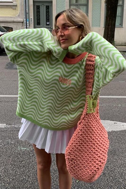 MDX Mad Girls Oversize Green Sweater MG1251 - Ciudad Constitución