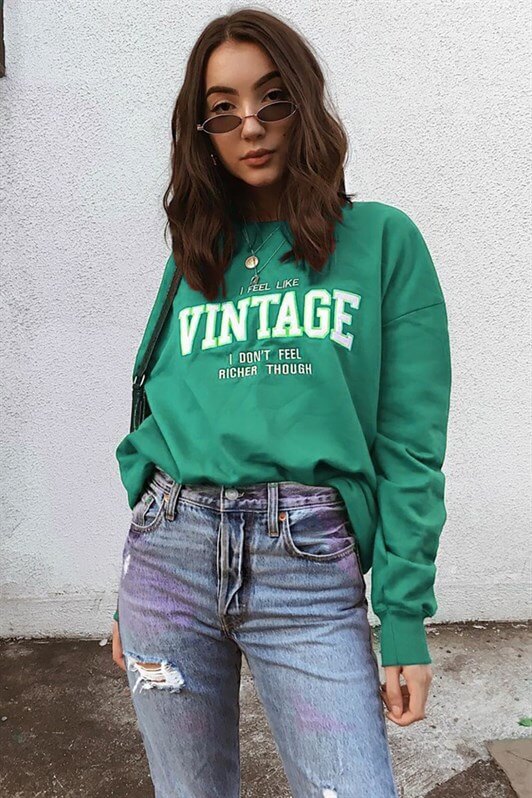 MDX Mad Girls Green Sweatshirt MG970 - Palmerston North