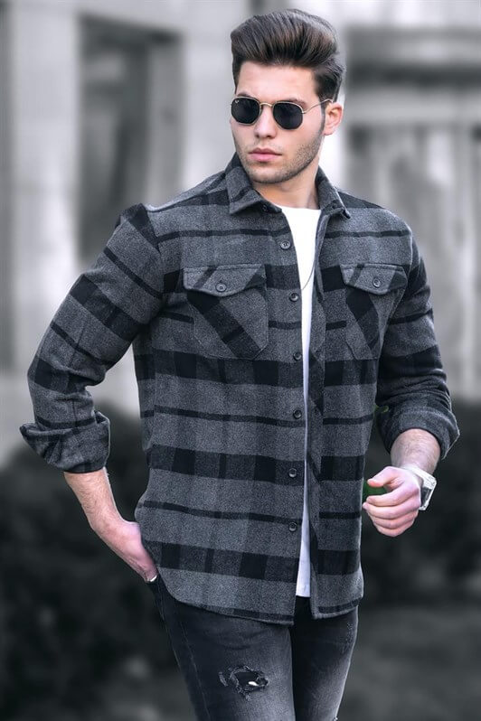 MDX Madmext Anthracite Lumberjack Shirt 4950 - Vila do Conde