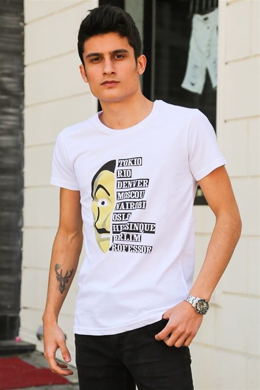 MDX Madmext Printed White T-shirt 4016 - Marysville
