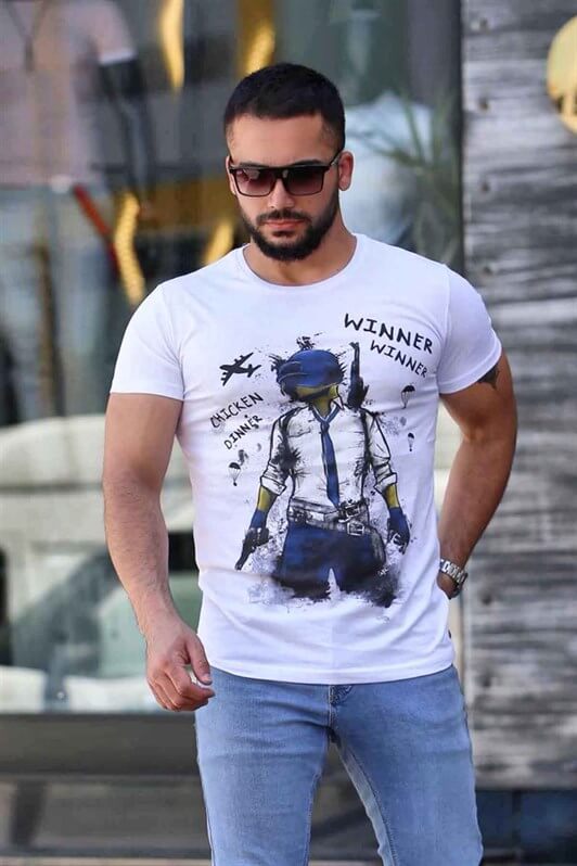 MDX Madmext Printed White T-shirt 4028 - Smyrna