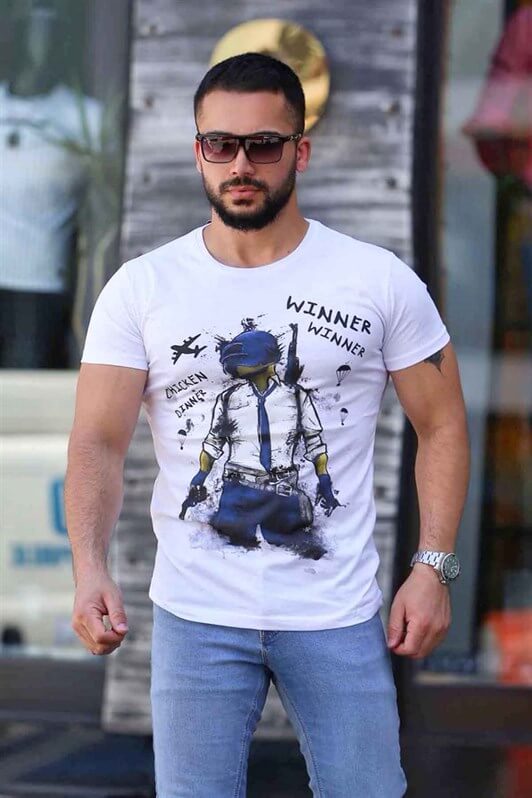 MDX Madmext Printed White T-shirt 4028 - Smyrna