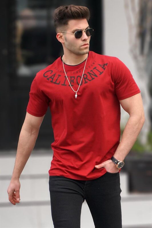 MDX Madmext Printed Burgundy T-Shirt 5368 - Jūrmala