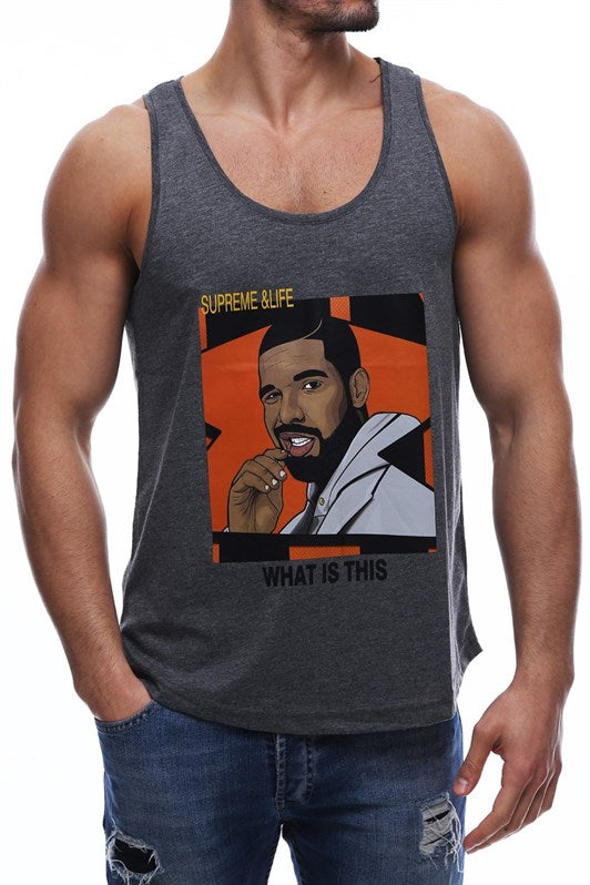 MDX Madmext Printed Gray Tank Top 2632 - Melton
