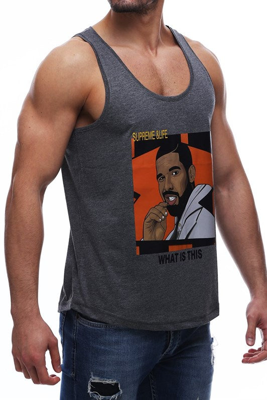 MDX Madmext Printed Gray Tank Top 2632 - Melton