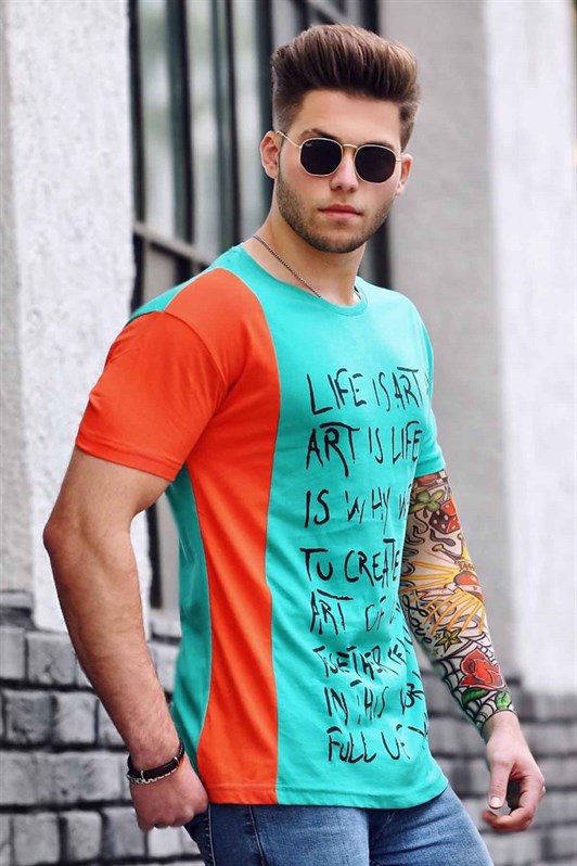 MDX Madmext Printed Turquoise T-shirt 3020 - Kassel