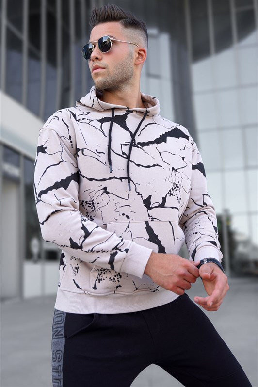 MDX Madmext Beige Hooded Sweatshirt 5324 - Zacatelco