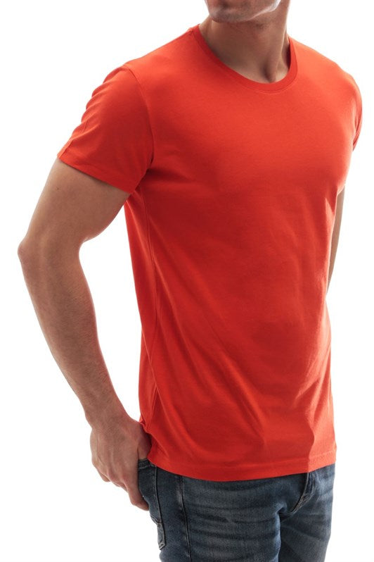 MDX Madmext Bicycle Neck Basic T-shirt Orange 3006 - White Rock