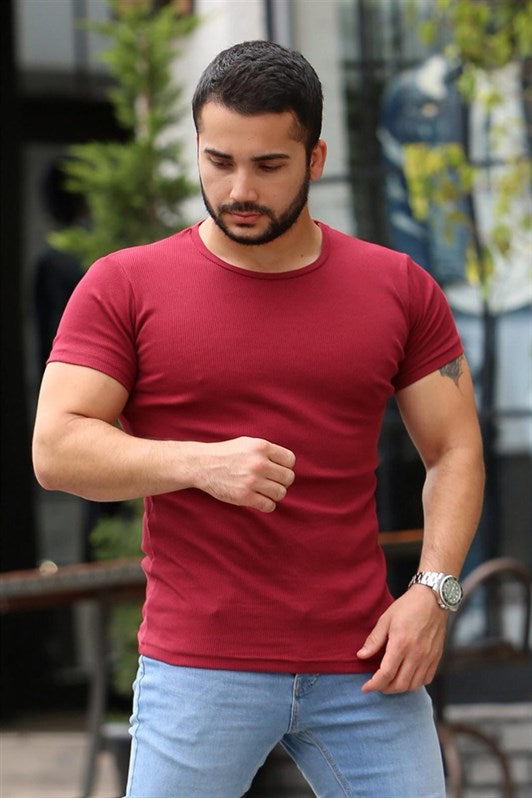 MDX Madmext Bicycle Collar Burgundy Basic T-shirt 4077 - Gresham