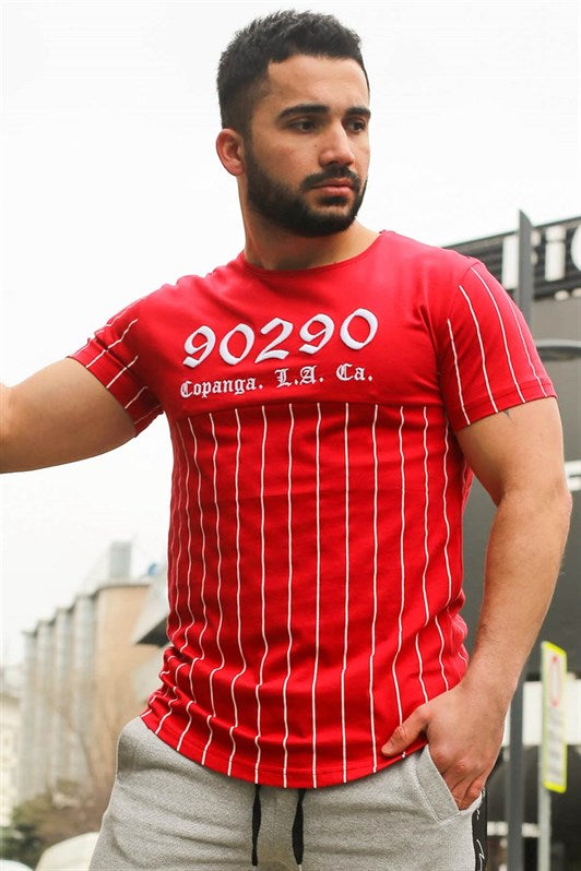 MDX Madmext Bicycle Neckline Detailed Red T-shirt 2863 - La Huacana