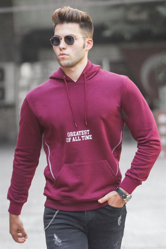 MDX Madmext Bordeaux Printed Hooded Sweatshirt 5292 - Rennes